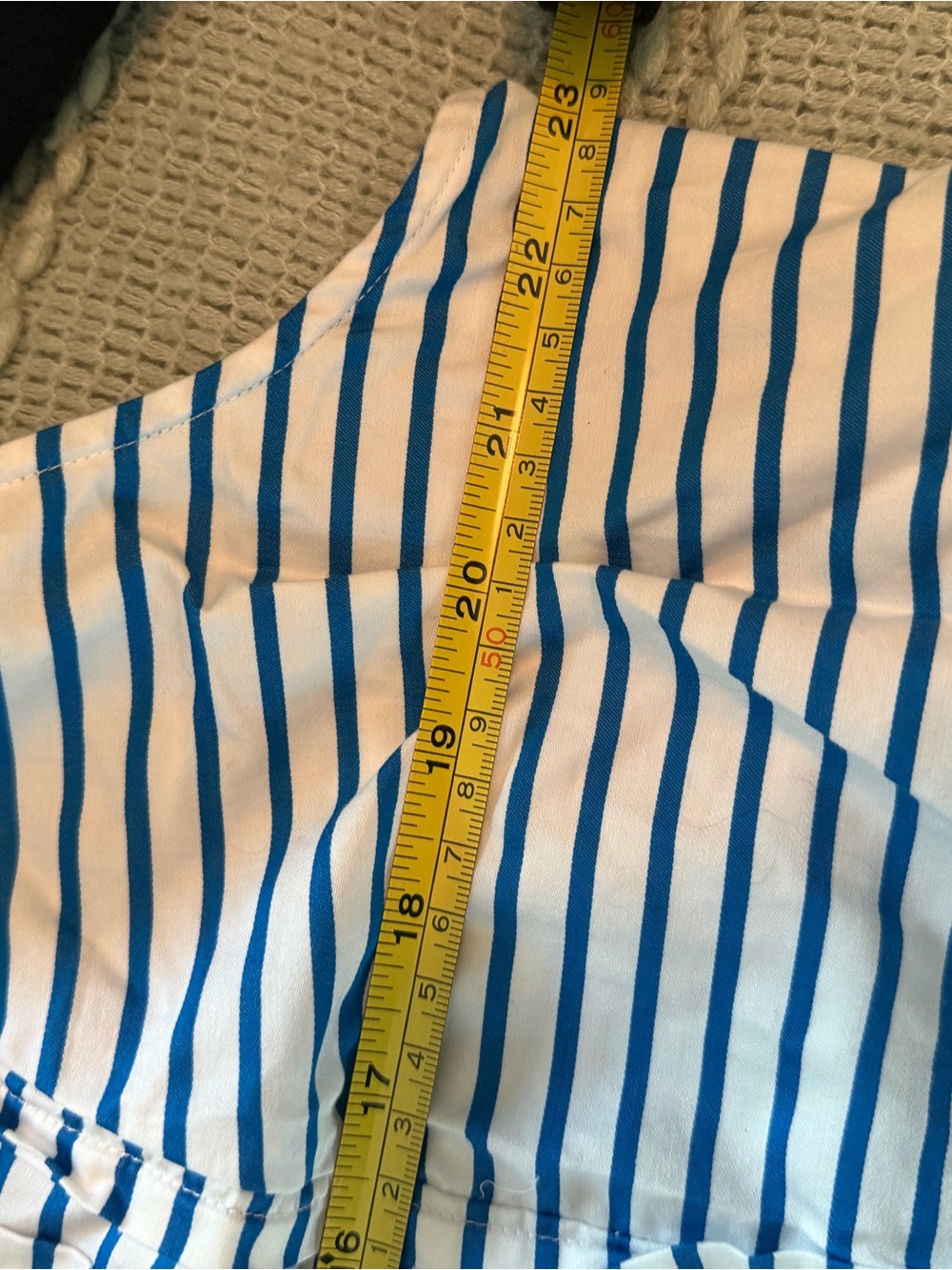 Jones New York White and Blue Striped Sleeveless Tank - Picture 9 of 10